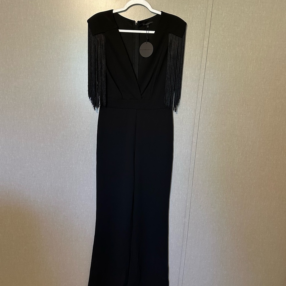 Black Fringe Jumpsuit